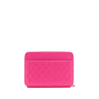 Chanel Quilted Zipper Clutch Lambskin Pink SHW