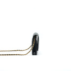 CHANEL CHEVRON WALLET ON CHAIN BLACK GHW CALFSKIN