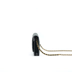 CHANEL CHEVRON WALLET ON CHAIN BLACK GHW CALFSKIN