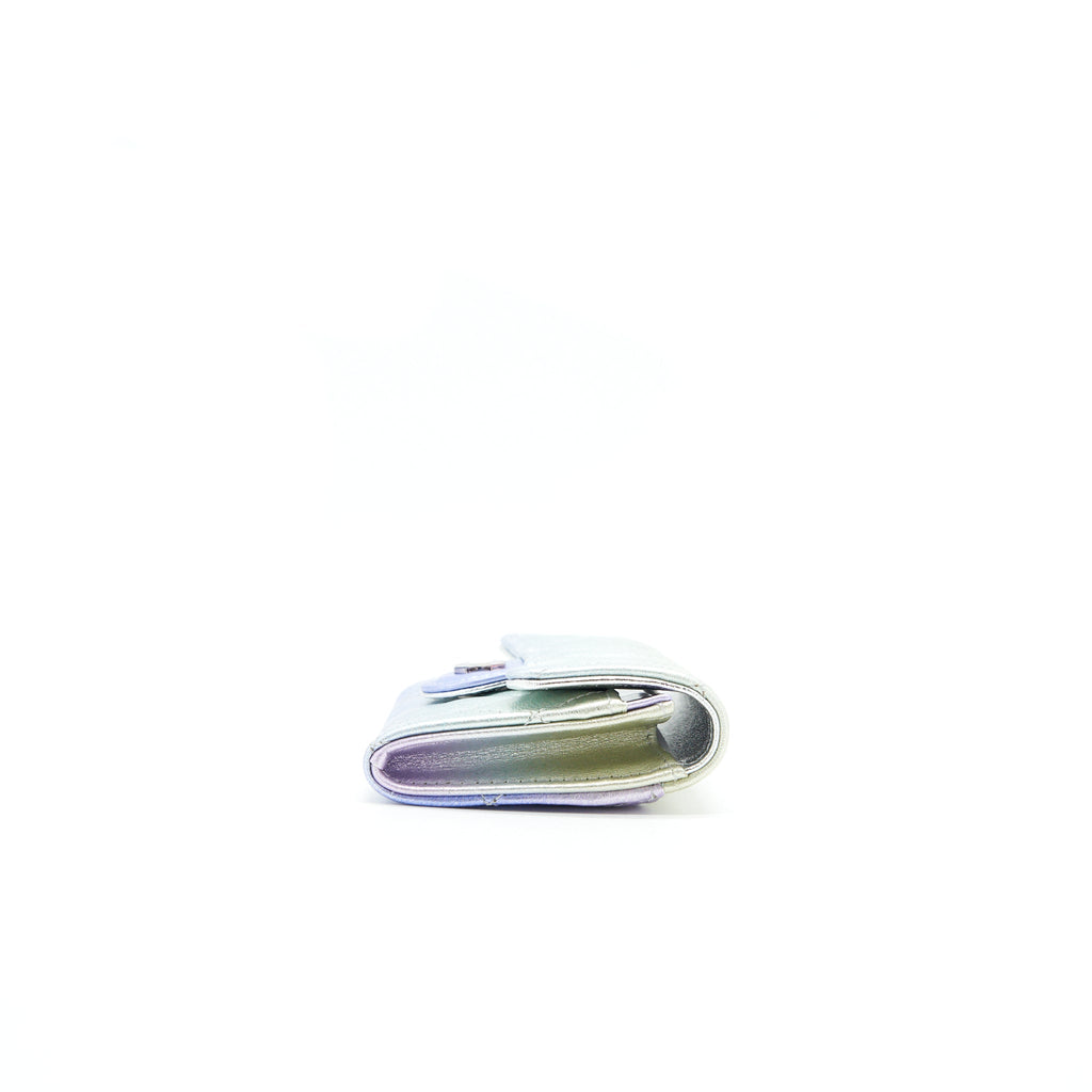 Chanel 21K Ombre Iridescent Small Card Holder with Mermaid Hardware