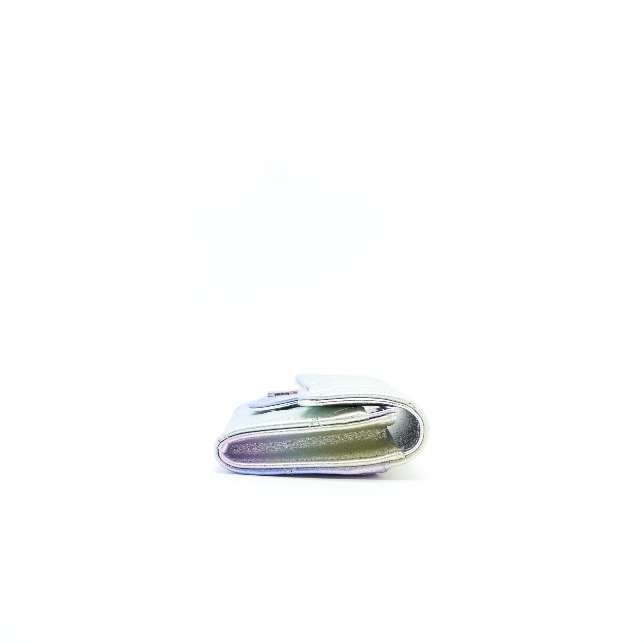 Chanel 21K Ombre Iridescent Small Card Holder with Mermaid Hardware