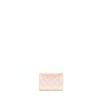 Chanel Iridescent Card Holder Calfskin Pink SHW