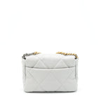Chanel Small 19 Bag Lambskin Light Grey With Multicolour Hardware (Microchip)