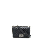 Chanel Small Boy Bag Caviar Black Ruthenium Sliver Hardware (Microchip）