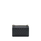 Chanel Small Boy Bag Caviar Black Ruthenium Sliver Hardware (Microchip）