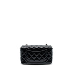 Chanel Mini Rectangular Flap Bag Patent Leather Black SHW