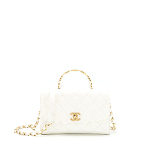 Chanel Seasonal Flap Bag Lambskin White GHW