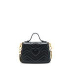 Gucci GG Marmont Mini Top Handle Bag Black GHW
