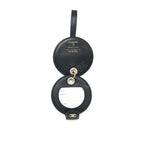 CHANEL QUILTED LUGGAGE TAG LAMBSKIN BLACK LGHW