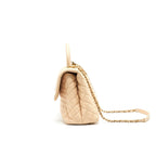 CHANEL CAVIER LARGE COCO HANDLE FLAP BAG BEIGE GHW