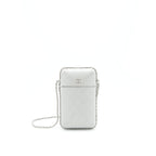 Chanel Grey Vanity case for phone with Chain