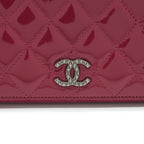 Chanel Long Zip Wallet Patent Fuchsia SHW