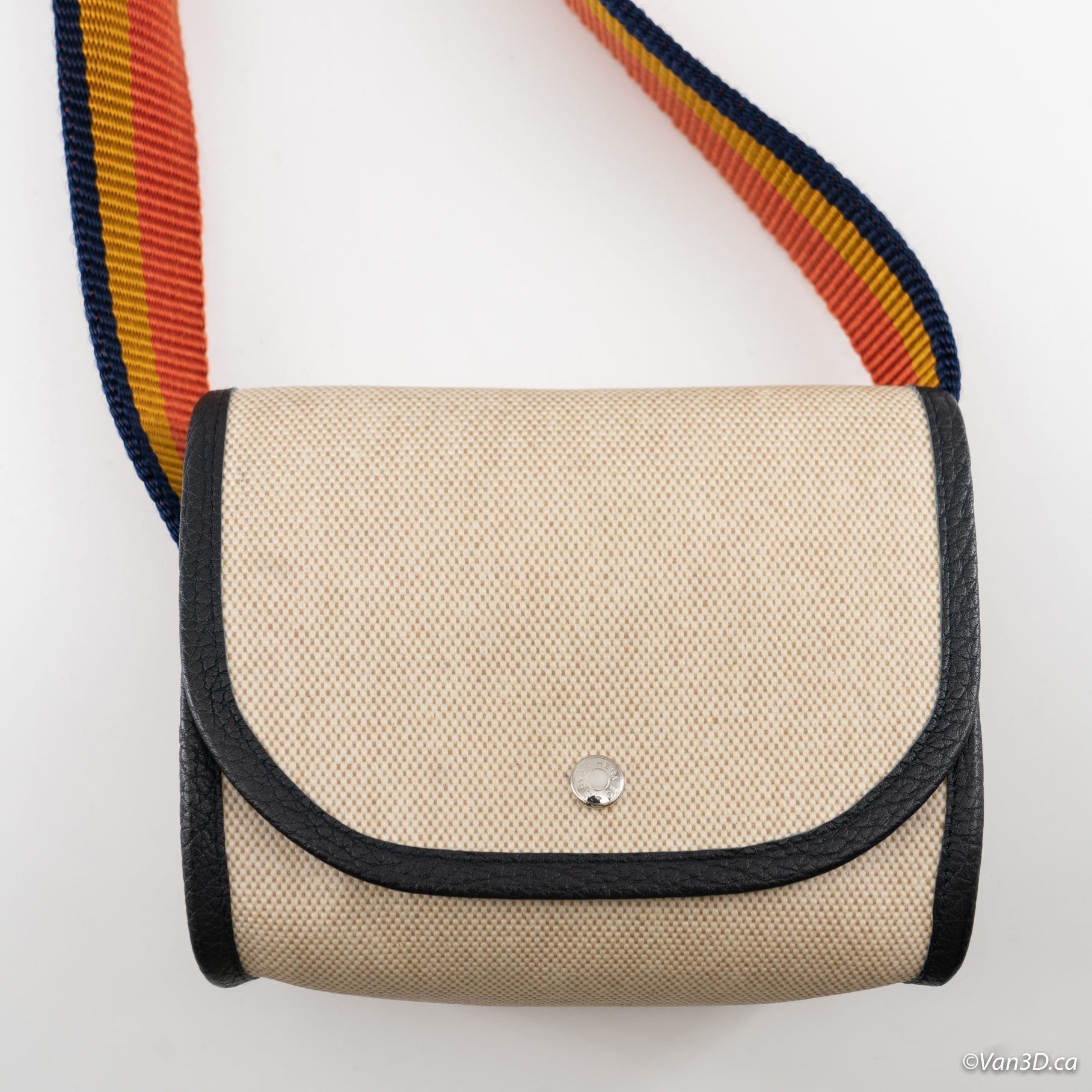 Hermes mini canvas bag