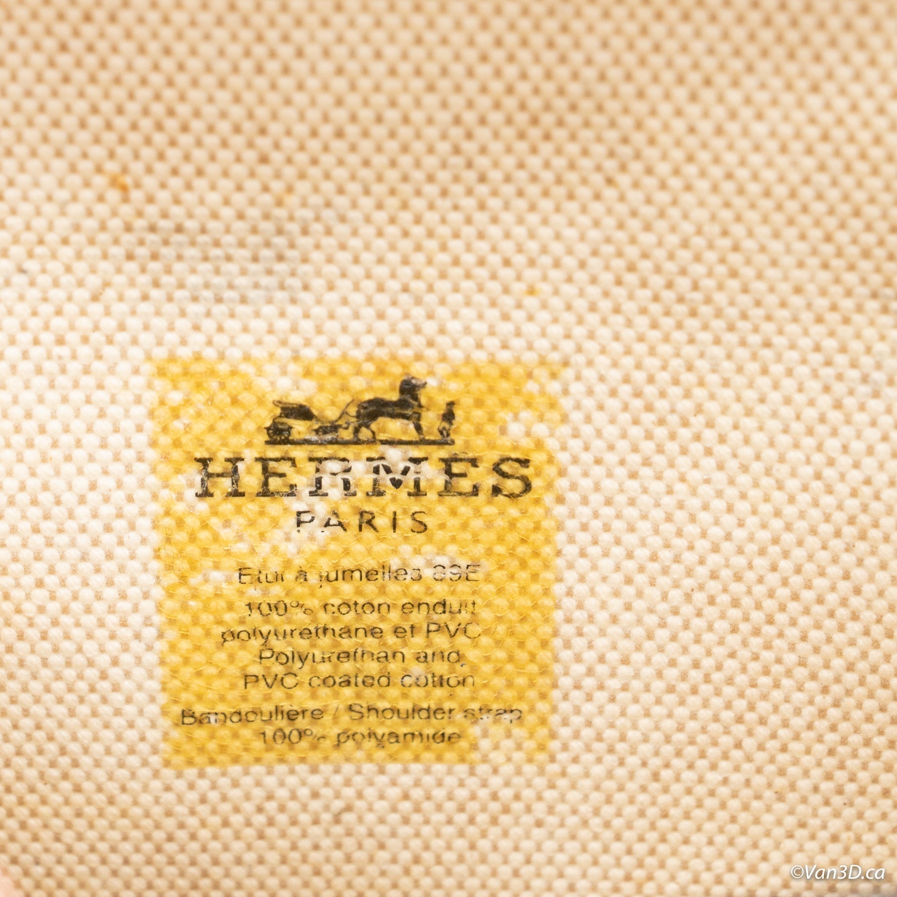 Hermes mini canvas bag