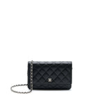 Chanel Classic Wallet On Chain Caviar Black SHW (Microchip)