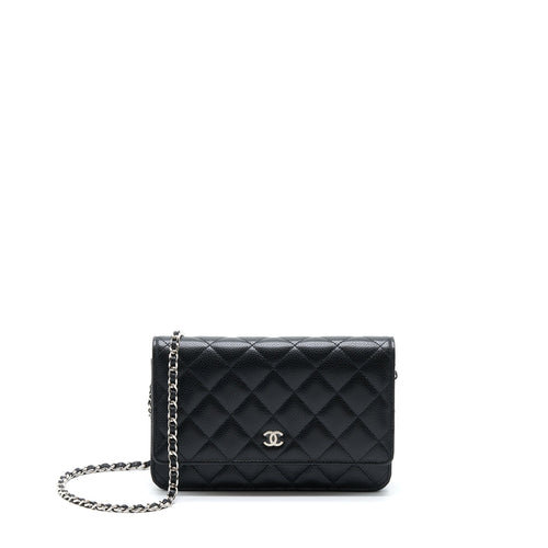 Chanel Classic Wallet On Chain Caviar Black SHW (Microchip)