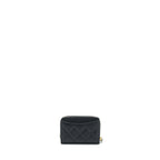 Chanel Zip Small Card Holder Caviar black GHW