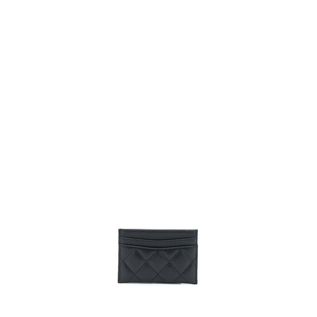 Chanel Classic Card Holder Caviar Black SHW