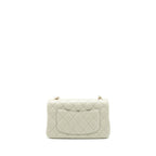 Chanel mini rectangular flap Bag Lambskin Light Grey LGHW (microchip)