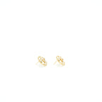 Chanel 22S CC Round Earrings White/ Light Gold Tone