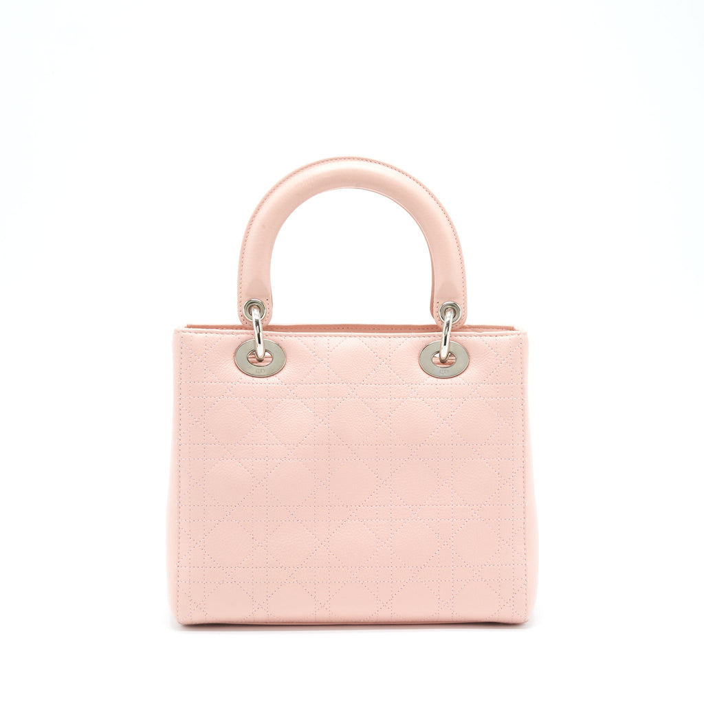Dior Medium Lady Dior Calfskin Light Pink SHW