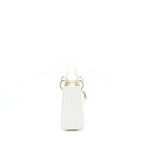 Dior Mini Lady Dior Tote Bag Lambskin White LGHW