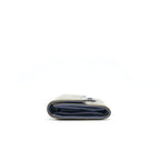 CHANEL FLAP LONG WALLET PATENT LEATHER GREY SHW