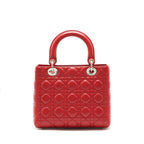 Christian Dior Medium Lady Dior Red SHW