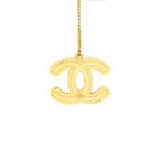 Chanel CC Logo Earrings Bright Gold Tone