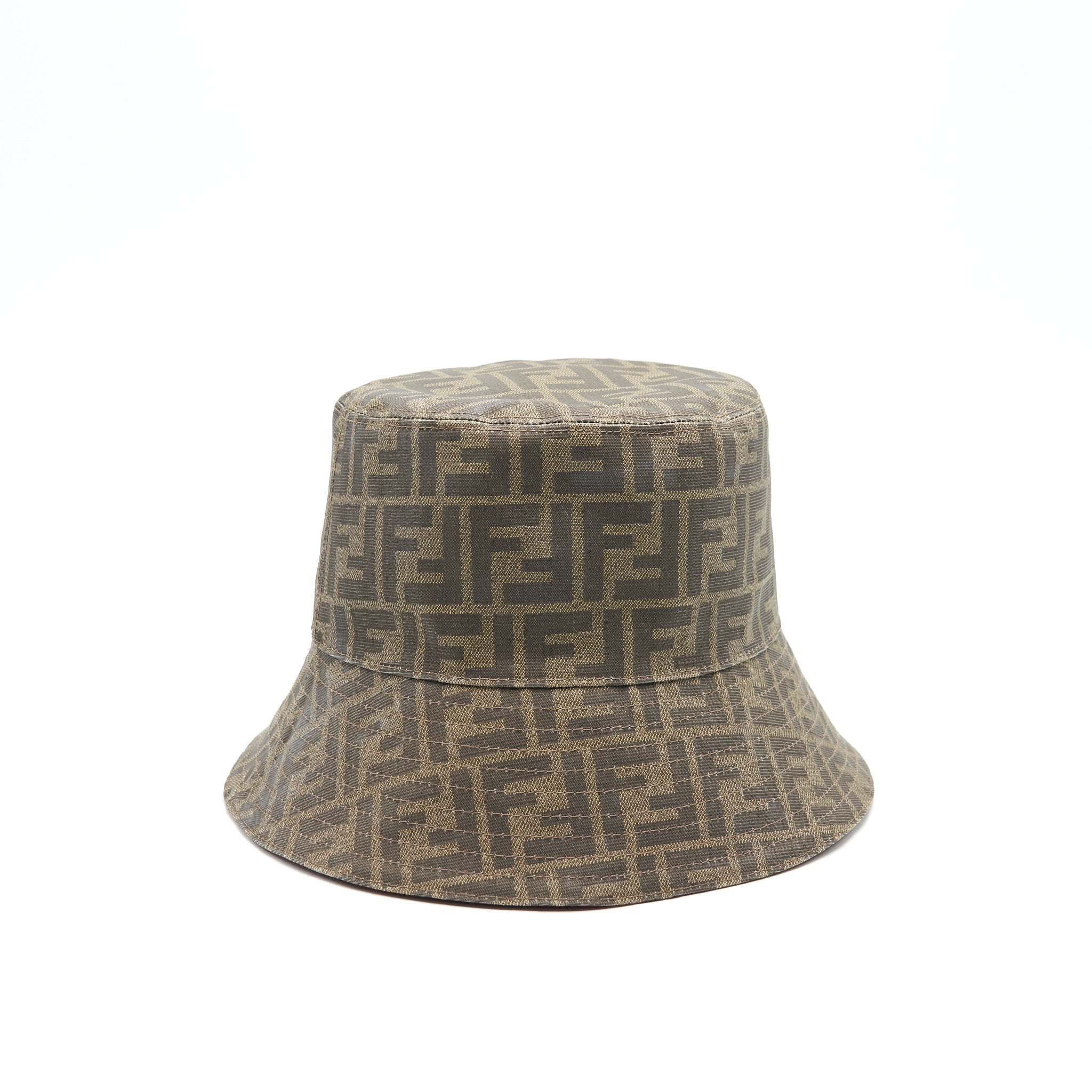 Fendi Bucket Hat Monogram with Red inside