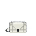 Dior Small Studded Diorama White With Black Hardware