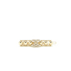 Chanel CC Logo Hair Clip Light Gold Tone