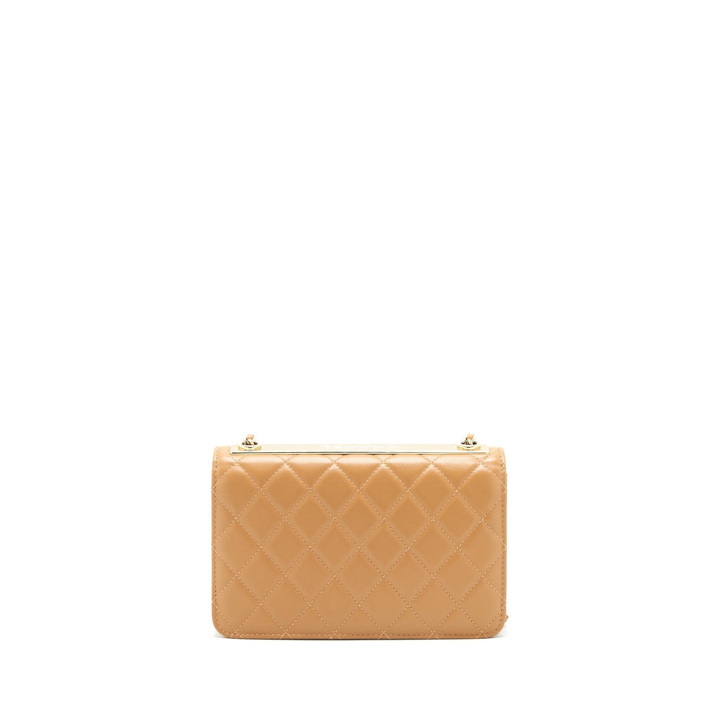Chanel Trendy CC Wallet On Chain Lambskin Dark Beige LGHW