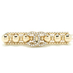 Chanel CC Logo Hair Clip Light Gold Tone