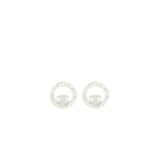 Chanel Round Earrings With Crystal SHW