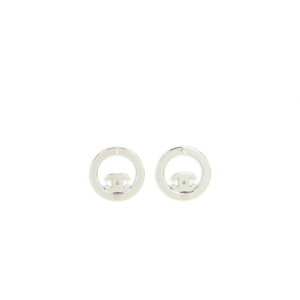 Chanel Round Earrings With Crystal SHW