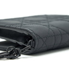 Dior Flap card Holder Calfskin so black