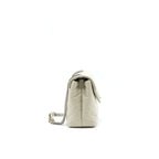 SAINT LAURENT Lou Lou Small Quilted Y Leather Shoulder Bag In White