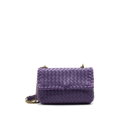 BOTTEGA VENETA OLYMPIA BAG IN PURPLE