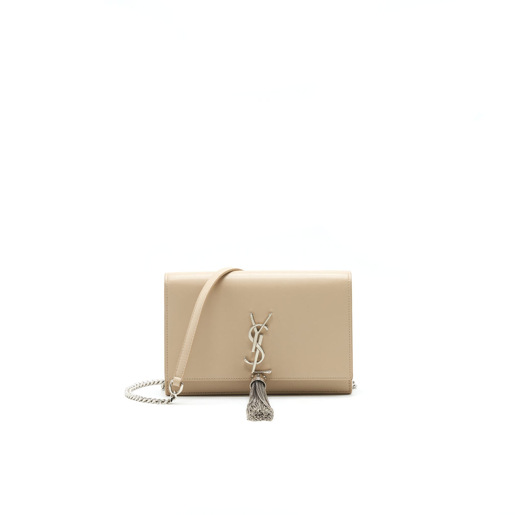 SAINT LAURENT / YSL KATE CHAIN WALLET IN BEIGE SHW