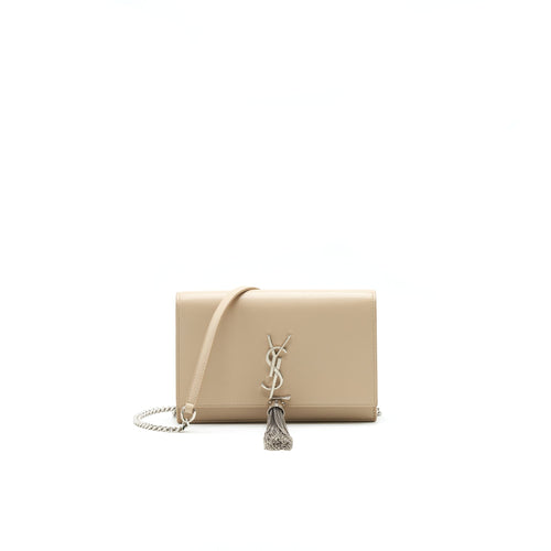 SAINT LAURENT / YSL KATE CHAIN WALLET IN BEIGE SHW