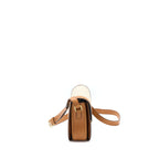 Celine Triomphe Bag Textile/Calfskin White/Tan