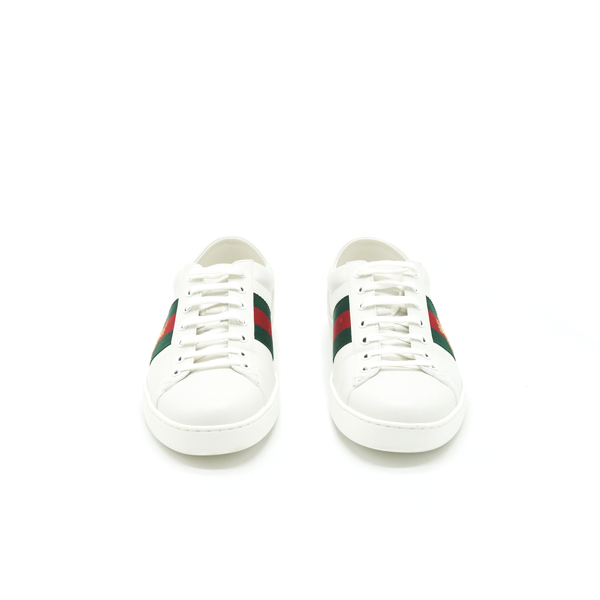 Gucci size 10 Men's White Sneaker Bee Pattern