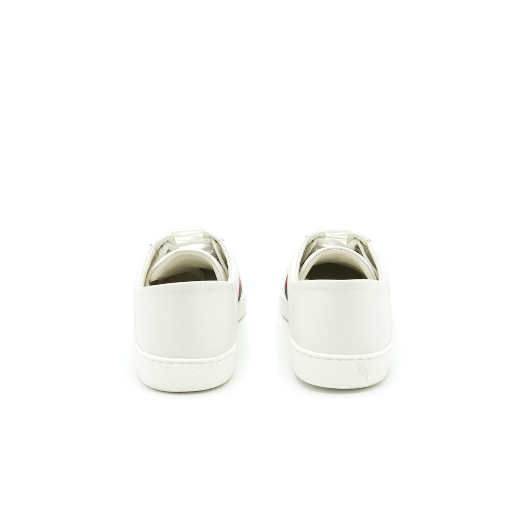 Gucci size 10 Men's White Sneaker Bee Pattern