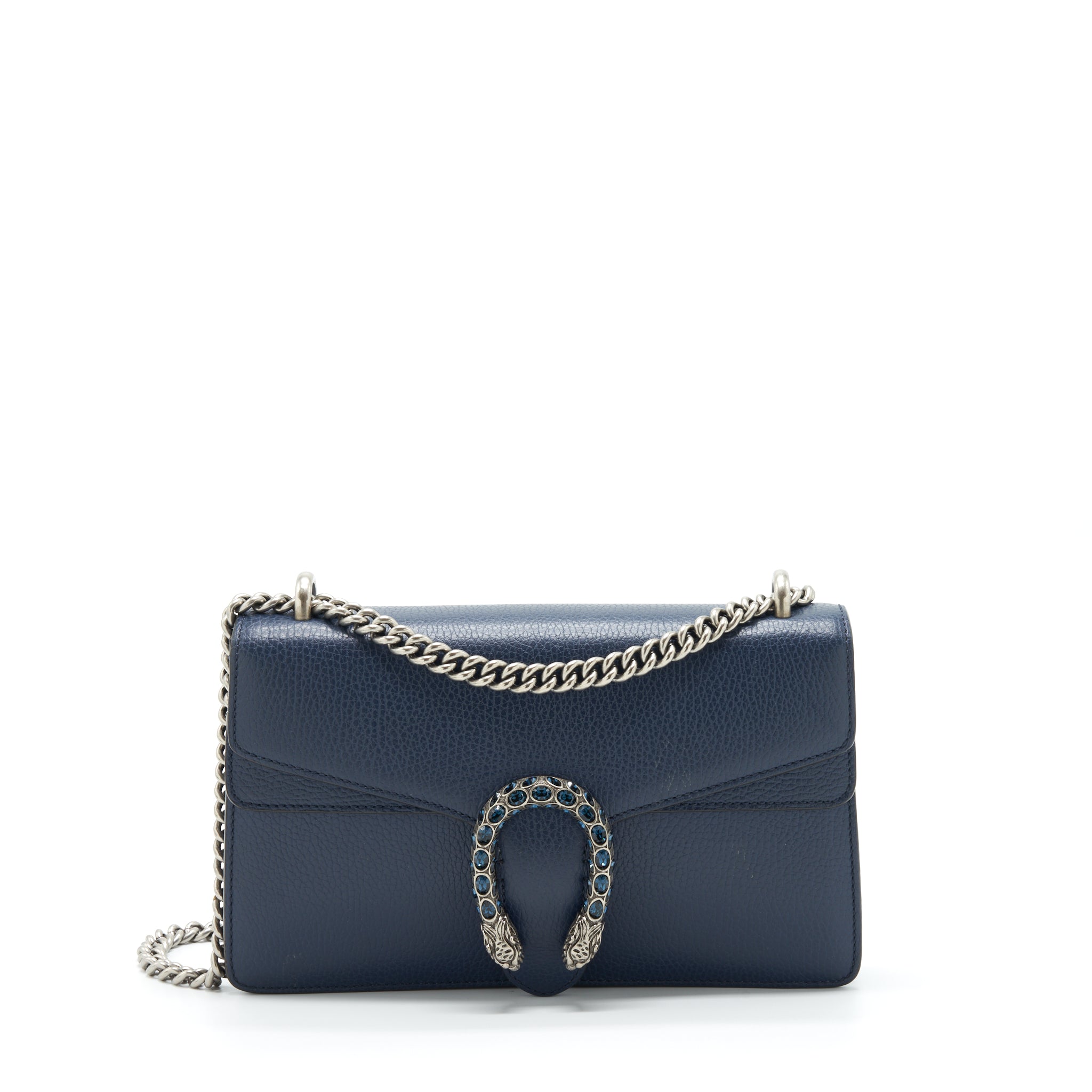Gucci Small Dionysus Shoulder Bag Navy SHW
