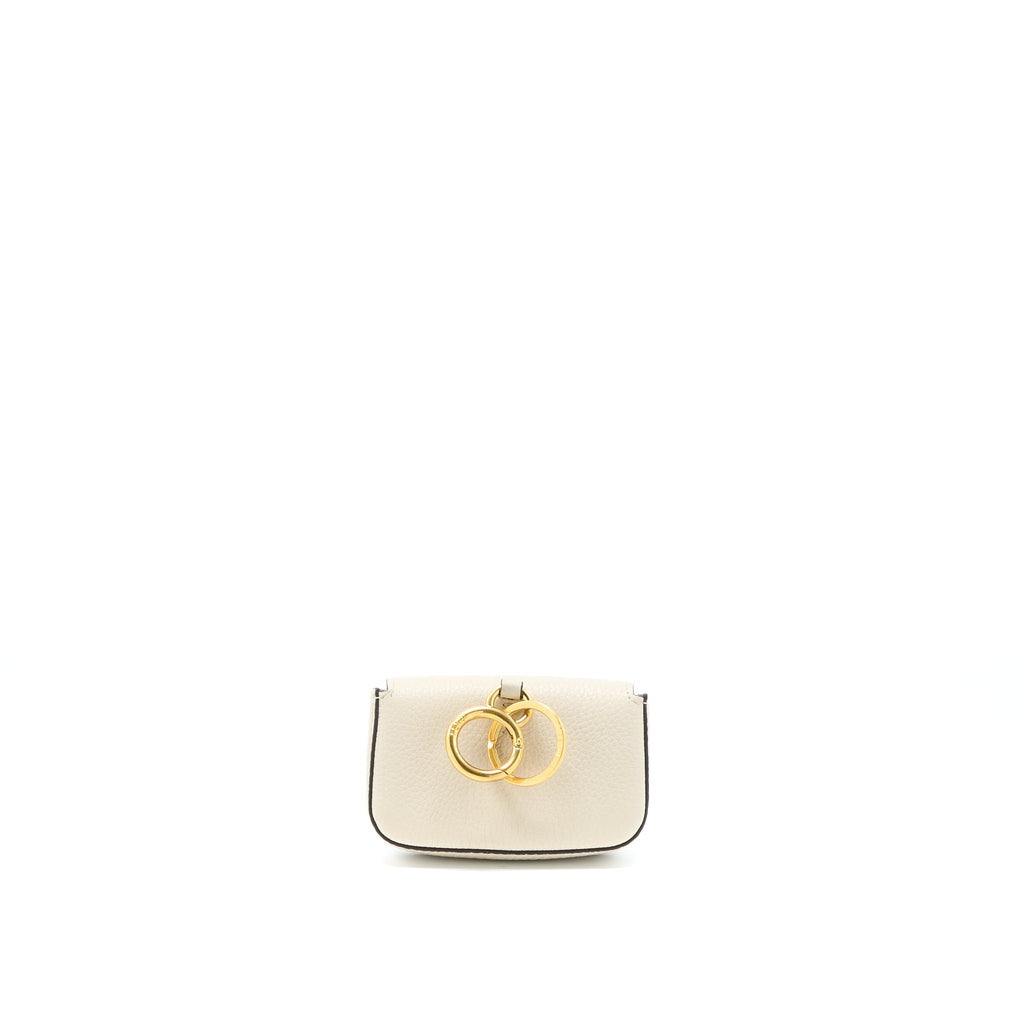 Fendi Micro Baguette Bag Charm Calfskin Cream GHW