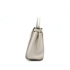 Fendi Medium Peekaboo Bag Light Grey with SHW