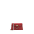 Gucci Dionysus Leather Super Mini Bag In Red