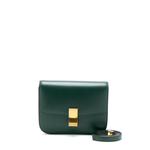 Celine Medium Classic Box Bag Calfskin Green