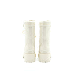 Dior Size 36 D-leader Ankle Boot Quilted Cannage Calfskin White SHW